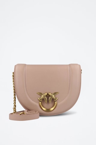 Borsa a tracolla in pelle - Rosa cipria