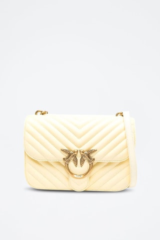 Borsa a tracolla in pelle - Crema