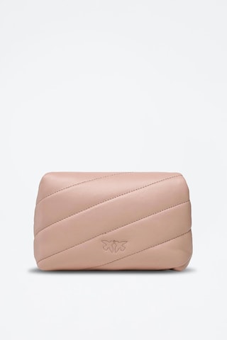 Borsa a tracolla in pelle di montone Love Puff Baby - Rosa cipria