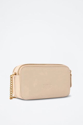 Borsa a tracolla in pelle di montone Carrie - Beige 