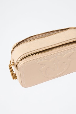 Borsa a tracolla in pelle di montone Carrie - Beige 