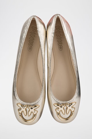 Geitenleren Ballerina's - Goudkleurig 