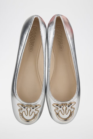 Geitenleren Ballerina's - Zilverkleurig