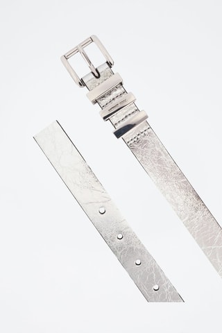 Leren Riem - Zilverkleurig