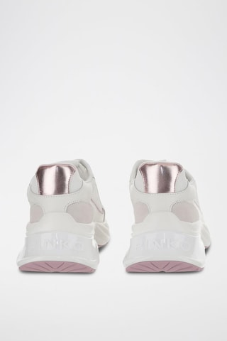 Leren Platform Sneakers Ariel 07 - Wit en roze