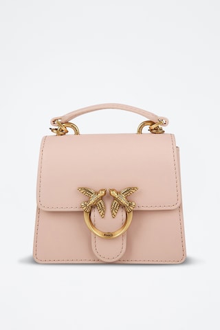 Borsa a mano in pelle Love One - Rosa cipria