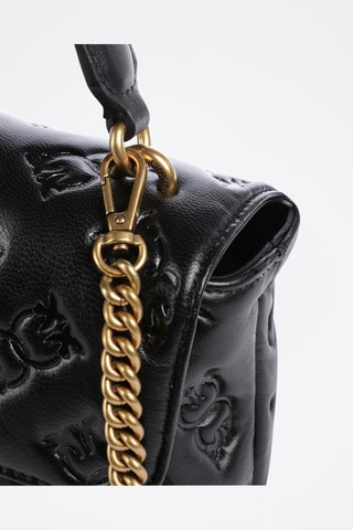 Borsa a mano in pelle nappa Lady Puff - Nero