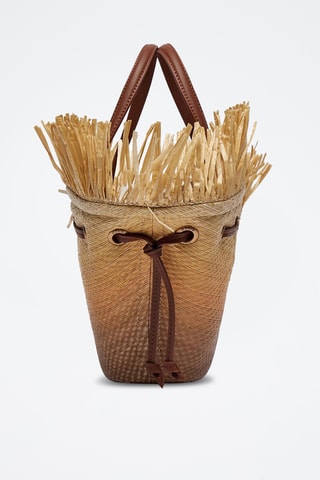 Borsa a mano Pagoda - Beige e marrone