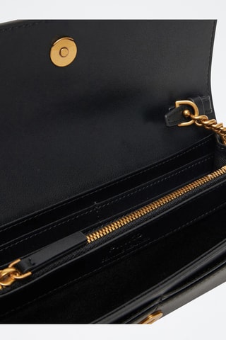 Borsa a tracolla in pelle di vitello - Nero