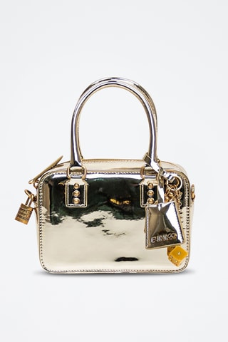 Borsa a mano in vernice - Dorato