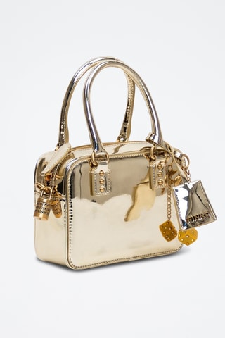 Borsa a mano in vernice - Dorato