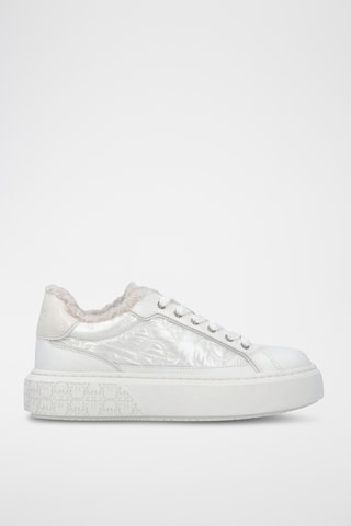 Sneakers platform imbottite in pelle Yoko 21 - Bianco
