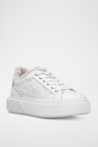 Sneakers platform imbottite in pelle Yoko 21 - Bianco
