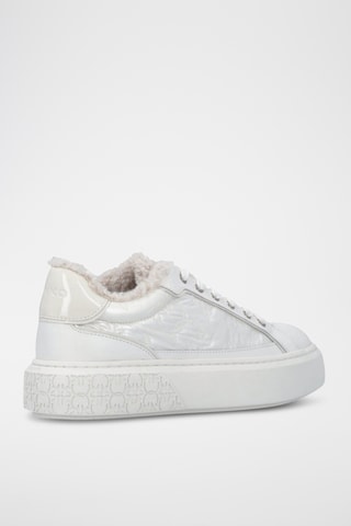 Sneakers platform imbottite in pelle Yoko 21 - Bianco