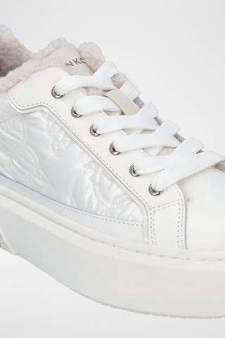 Sneakers platform imbottite in pelle Yoko 21 - Bianco