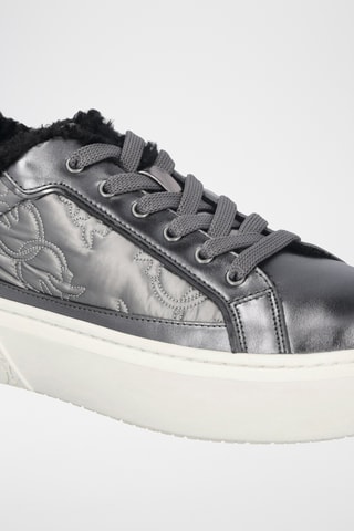 Sneakers platform imbottite in pelle nappa Yoko 21 - Grigio scuro