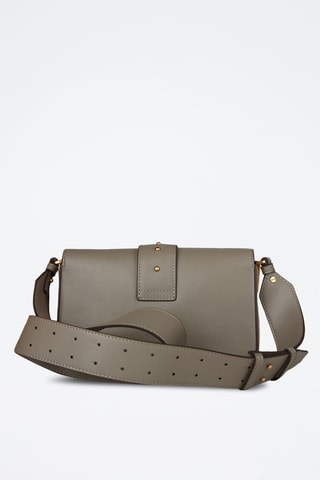 Borsa a tracolla in pelle di vitello Love One - Taupe