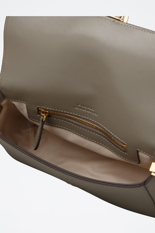 Borsa a tracolla in pelle di vitello Love One - Taupe