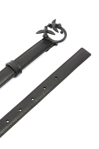 Cintura in pelle Love Berry - Nero