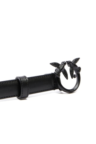 Cintura in pelle Love Berry - Nero