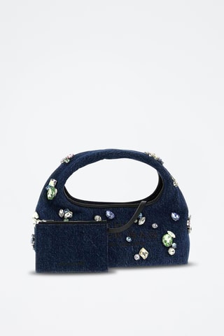 Borsa a mano in jeans The Gem - Blu