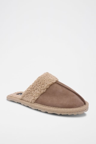 Pantofole in pelle scamosciata Matrix - 
Taupe