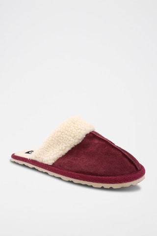 Pantofole in pelle scamosciata Matrix - 
Bordeaux