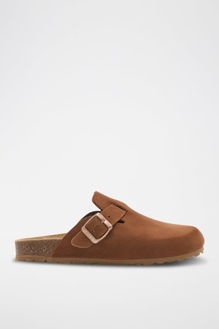 Sabots en nubuck Rosso - Camel