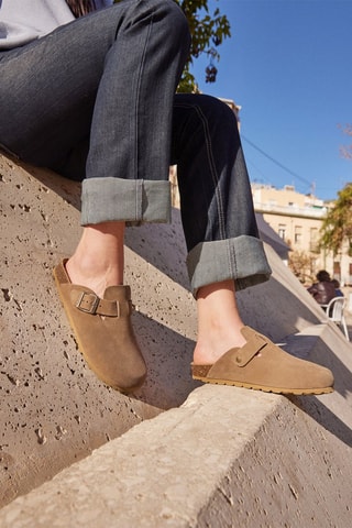 Sabots en nubuck Rosso - Beige