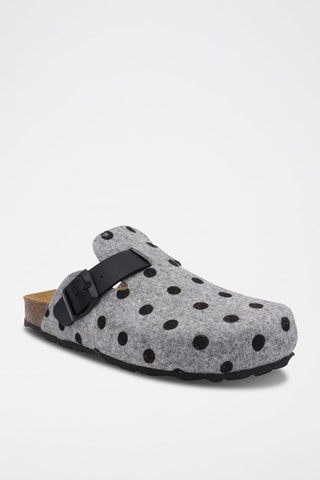 Sabot Rosso - 
Grigio melange e nero