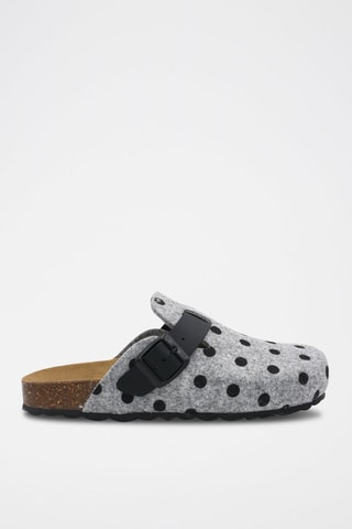 Sabot Rosso - 
Grigio melange e nero