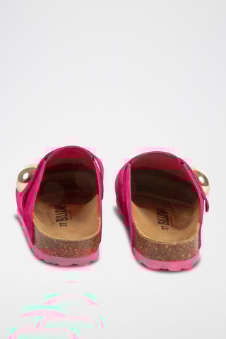 Sabots en cuir - Fuchsia