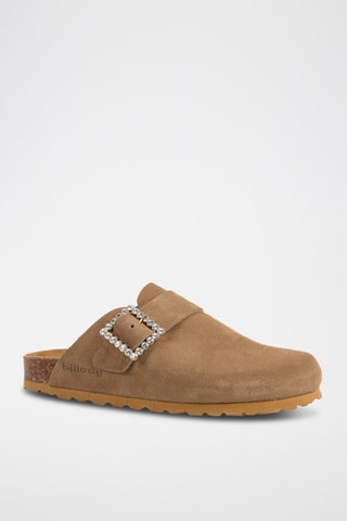 Sabots en nubuck - Marron clair