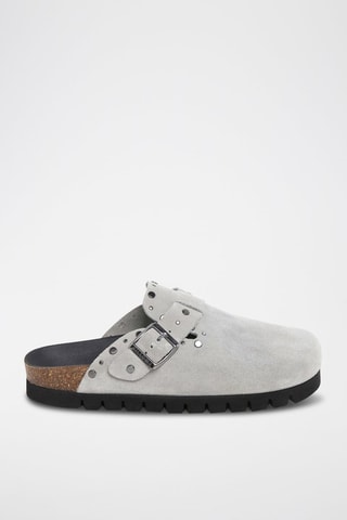 Sabots en cuir - Gris