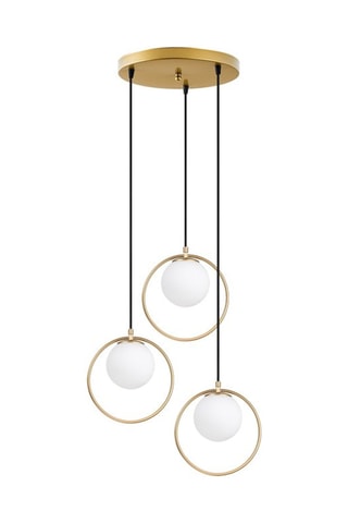 Lampadario regolabile - Dorato e nero - 3 x 40 W