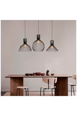 Hanglamp Fellini - Zwart - 3 x 100 W