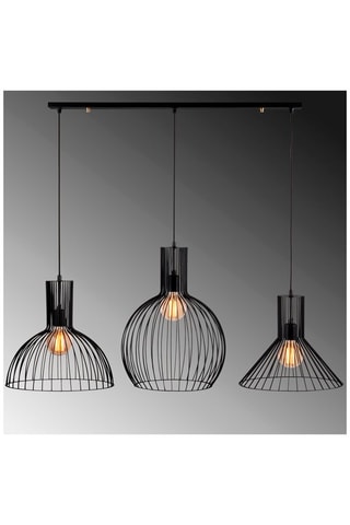 Hanglamp Fellini - Zwart - 3 x 100 W