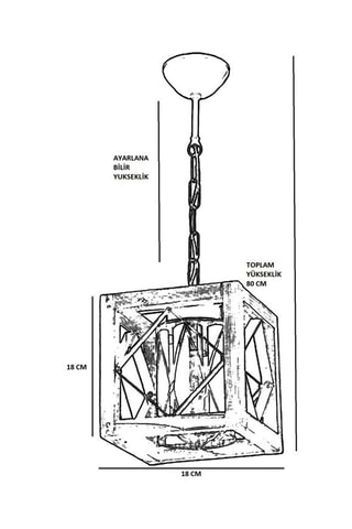 Hanglamp Zikzak - Naturel en Zwart - 60 W