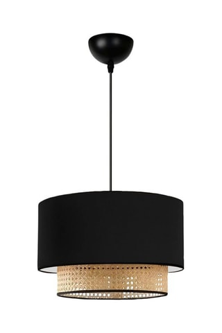 Rotan Hanglamp - Zwart - 15 W