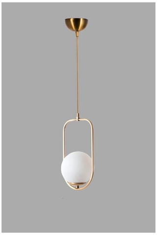 Hanglamp Ahy Tekeli - Goudkleurig en Wit