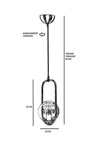 Hanglamp Ahy Tekeli - Goudkleurig en Wit