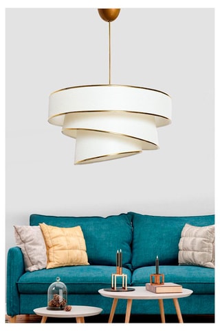 Hanglamp Couper - Wit en Goudkleurig