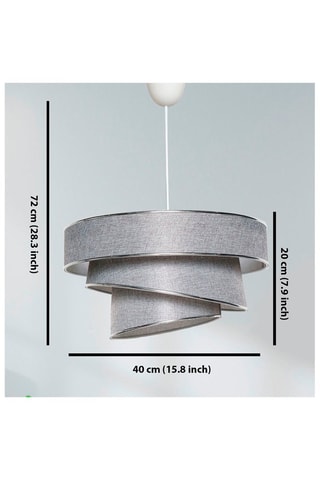 Hanglamp Couper - Grijs en Zilverkleurig