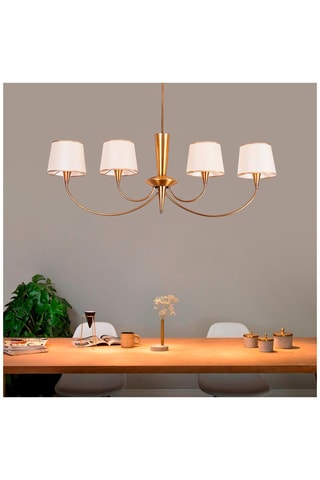 Hanglamp Pardo Goudkleurig en Wit