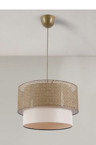 Hanglamp Coral Beige en Wit