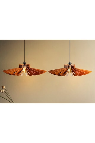 2 Hanglampen - Bruin