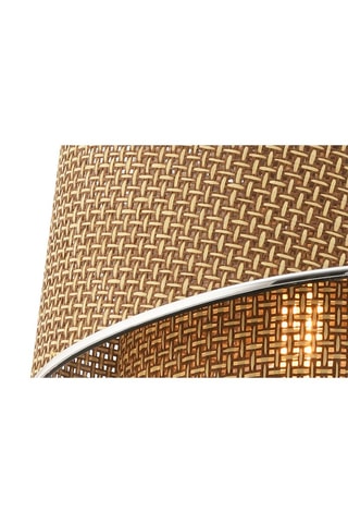 Hanglamp Barette Hazeran - Beige en Zilverkleurig - 45-60 W