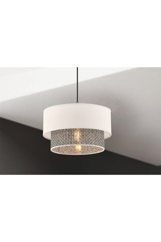 Hanglamp Echo - Wit en Grijs - 45-60 W 