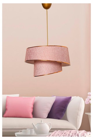 Hanglamp - Roze en Goudkleurig