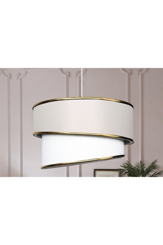 Hanglamp Crèmekleurig en Goudkleurig - 30 x20 x 70 cm